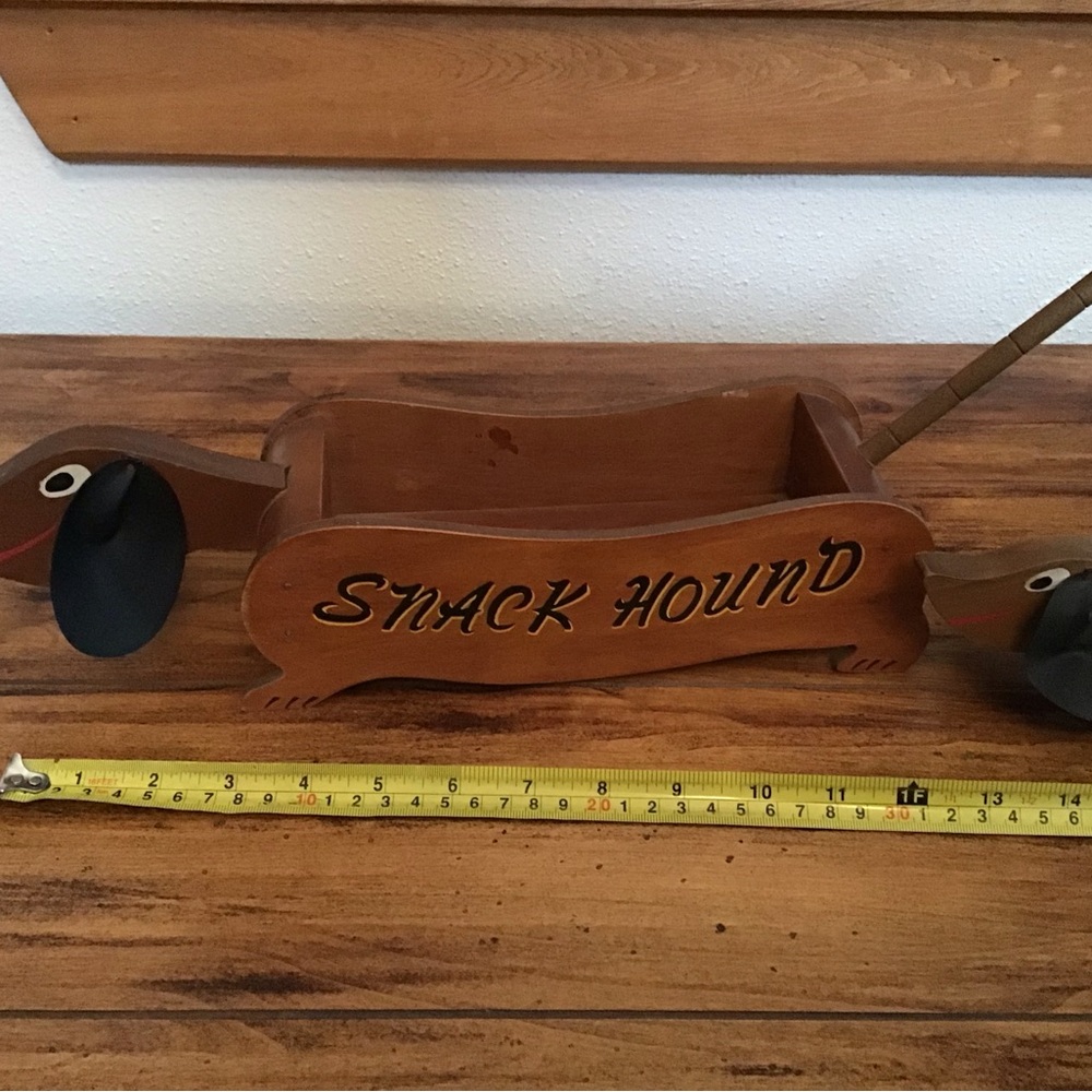 Wooden Dachshund Snack Hound & Peanut Pup Set - Picture 2 of 6